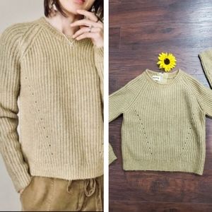 ANTHROPOLOGIE PEPIN MUSTARD SWEATER 🐝